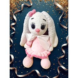Мягкая игрушка амигуруми Зайка в розовом