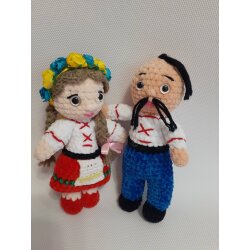 Мягкая игрушка амигуруми Парочка Украинцев