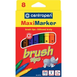 Фломастеры 8 цветов Jumbo 5 мм, Brush
