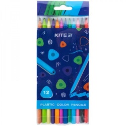Карандаши 12 цветов Kite K24-049-3 пластиковые