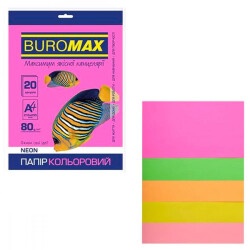 Бумага BuroMAX А4 (5х4 20л) NEON