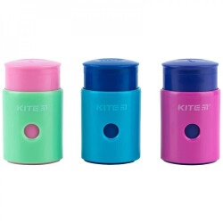 Точилка Kite K24-368 SUNSET пластиковая с контейнером MIX