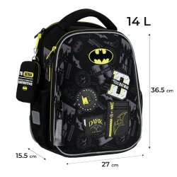 Рюкзак школьный каркасный DC Batman