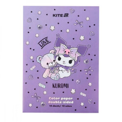 Бумага цветная А4 15л/15цветов Kite HK24-250-2 Hello Kitty двухсторонняя