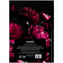 Блокнот А5 96л клетка Axent 8459-4-А Crimson fleur