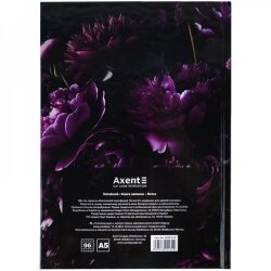 Блокнот А5 96л клетка Axent 8459-2-А Purple fleur