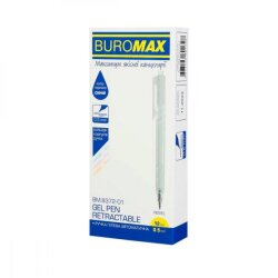 Ручка гелевая автоматическая BuroMAX NOVEL 8372-01 синяя