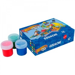 Гуашь 12 цветов Kite HW25-063 Hot Wheels 20мл