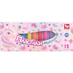 Пластилин круглый восковой Unicorn 12 цветов