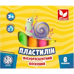 Пластилин флуоресцентный 6 цветов