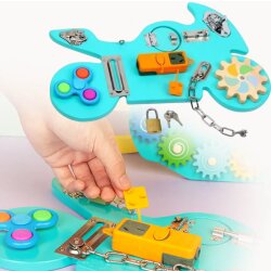 Деревянная игрушка бизиборд мотоцикл