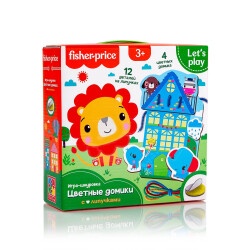 Игра-шнуровка "Fisher Price Цветные домики" рус.