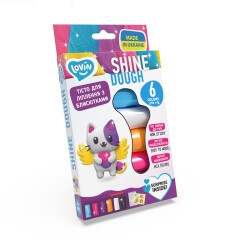 Набор для лепки с тестом 6 цветов Shine