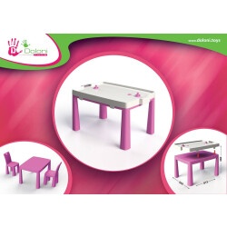 Стол детский +комплект для игр Фламинго, розовый