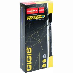 Ручка шариковая Topgrip черная, Unimax