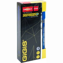 Ручка шариковая Topgrip синяя, Unimax