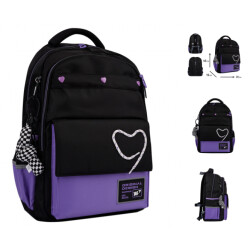 Рюкзак школьный YES TS-48 Purple Hearts