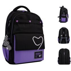 Рюкзак школьный YES TS-48 Purple Hearts