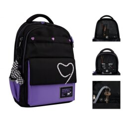 Рюкзак школьный YES TS-48 Purple Hearts