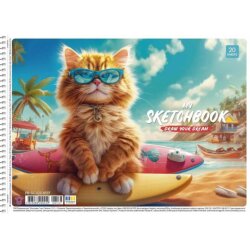 Альбом 20л 100 г/м2 Школярик Star 8537 спираль