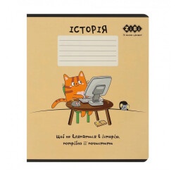 Тетрадь 36 листов клетка ZiBi ZB.1731-11 предметная - История CUTE CAT