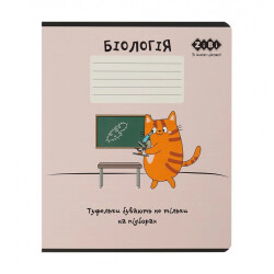 Тетрадь 36 листов клетка ZiBi ZB.1731-10 предметная - Биология CUTE CAT