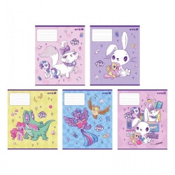 Тетрадь 12 листов клетка  Little Pony УФ лак + глиттер