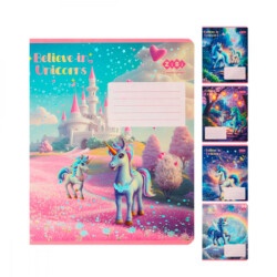 Тетрадь 12 листов клетка ZiBi ZB25.1752K UNICORN