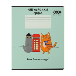 Тетрадь 36 листов клетка ZiBi ZB.1731-38 предметная - Англиский язик CUTE CAT