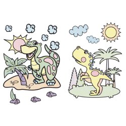 Книга "Большие водяные раскраски - Динозаврики"