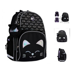Рюкзак школьный полукаркасный YES S-100 Smiling Cats
