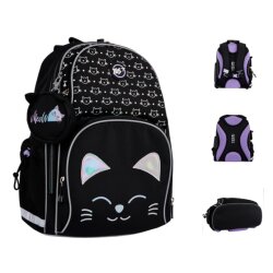 Рюкзак школьный полукаркасный YES S-100 Smiling Cats