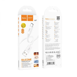 Кабель USB Hoco X87 Magic silicone Micro (Белый)