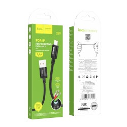 Кабель USB Hoco X89 Wind Lightning 2.4A 1m (Черный)