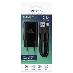 Сетевое Зарядное Устройство Ridea RW-11211 Element Type-C 2.1 A (Черный)
