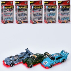 Набор машинок металлические, 3 шт., 1:64, микс видов