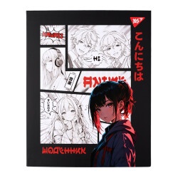 Дневник школьный YES интегральный Anime B&W, А5, 40 листов