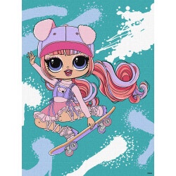 Картина по номерам для детей "Tweens LOL Skate Dance Ali Dance" 30х40см