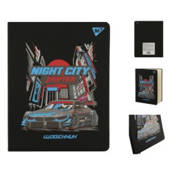 Дневник школьный YES PU, твердый, Night city drifter, А5, 40 листов