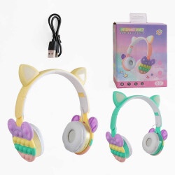 Наушники беспроводные, подсветка, Bluetooth, радио