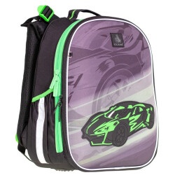Ранец SchoolCase Mini 2 отделения 35x27x16 см, полиэстер, "Car"