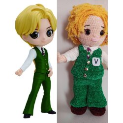 Коллекционная мягкая игрушка амигуруми Ким Тхе Хён, V, БТС