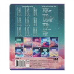 Тетрадь 36 листов клетка  предметная - Физика CLOUDS