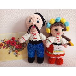 Мягкая игрушка амигуруми Парочка Украинцев