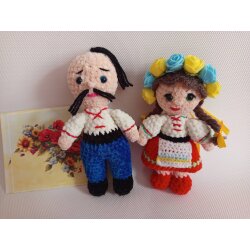 Мягкая игрушка амигуруми Парочка Украинцев
