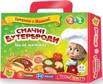 Игра на магнитах Готовим с Машей и Медведем "Вкусные бутерброды"